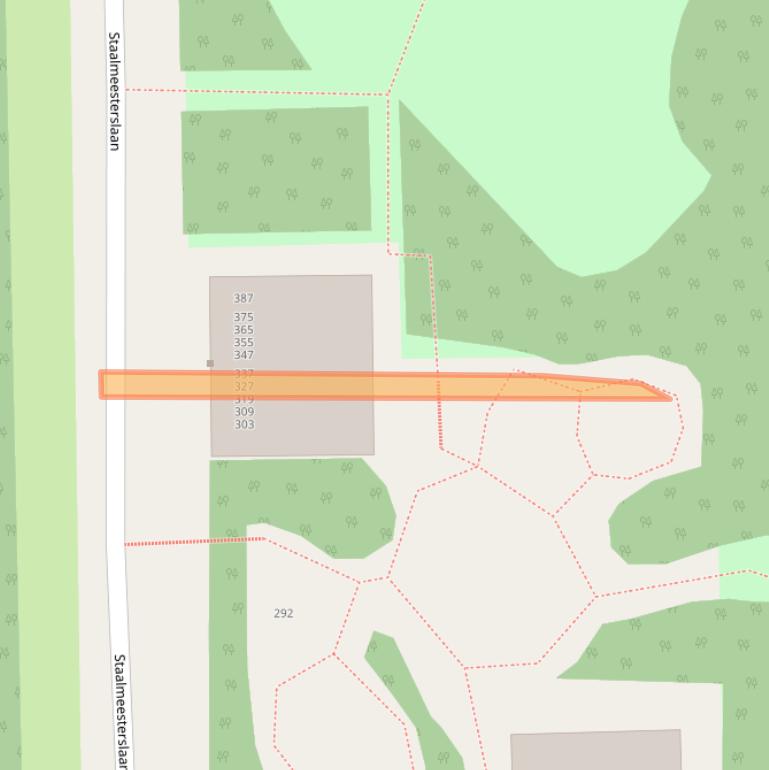 Kaart van postcodegebied 1057PC.