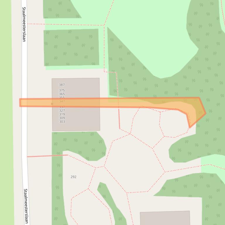 Kaart van postcodegebied 1057PD.