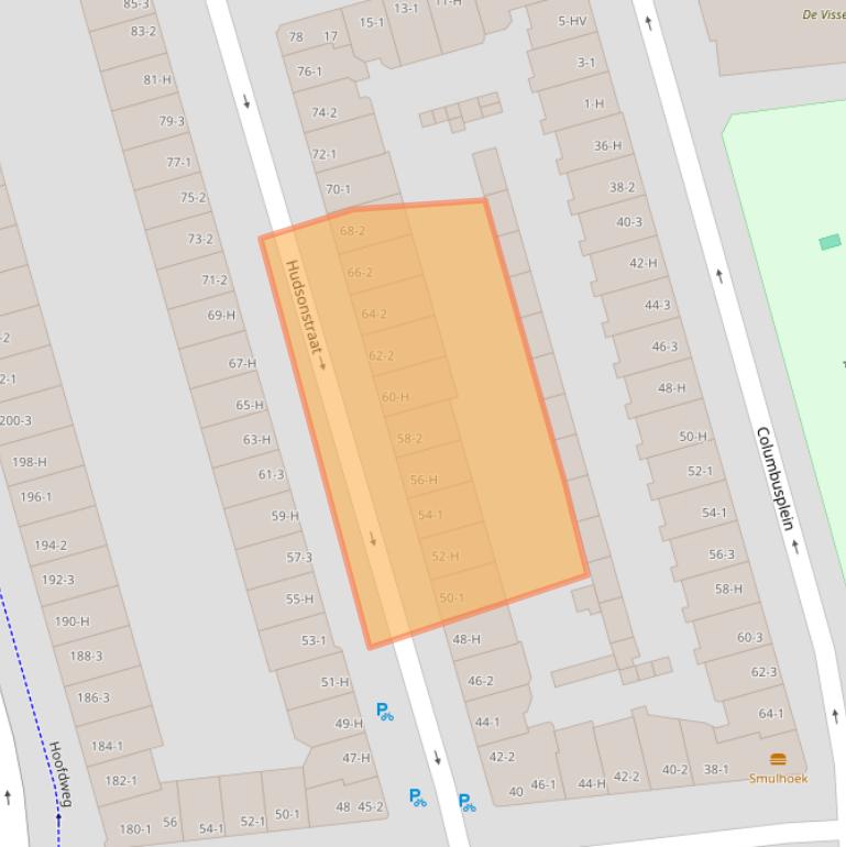 Kaart van postcodegebied 1057SN.