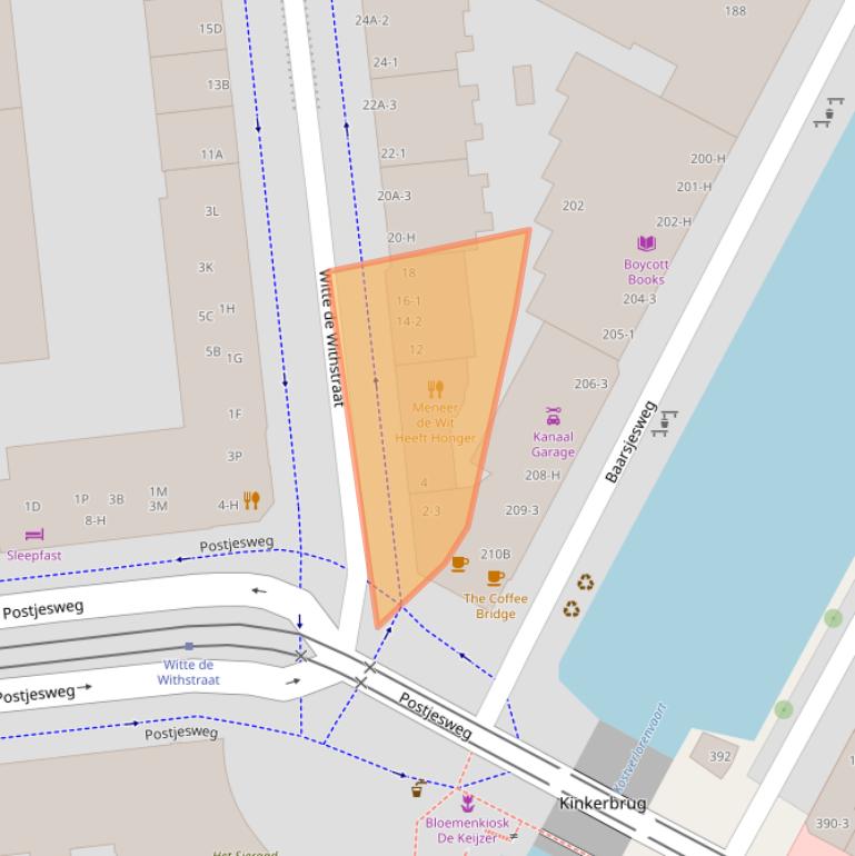 Kaart van postcodegebied 1057XV.