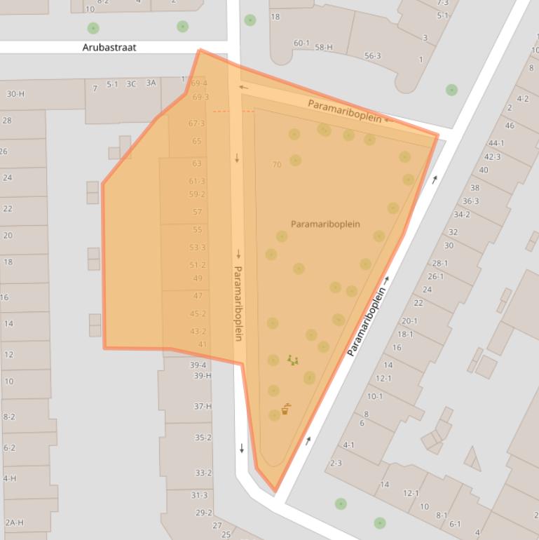 Kaart van postcodegebied 1058AR.