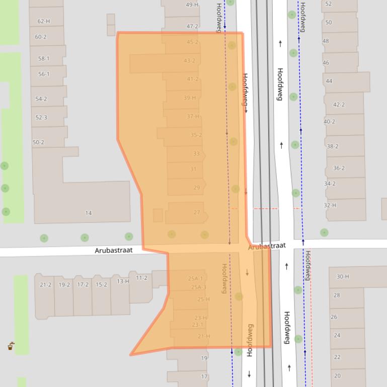 Kaart van postcodegebied 1058AW.