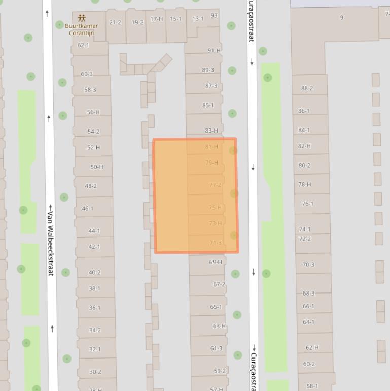 Kaart van postcodegebied 1058BP.