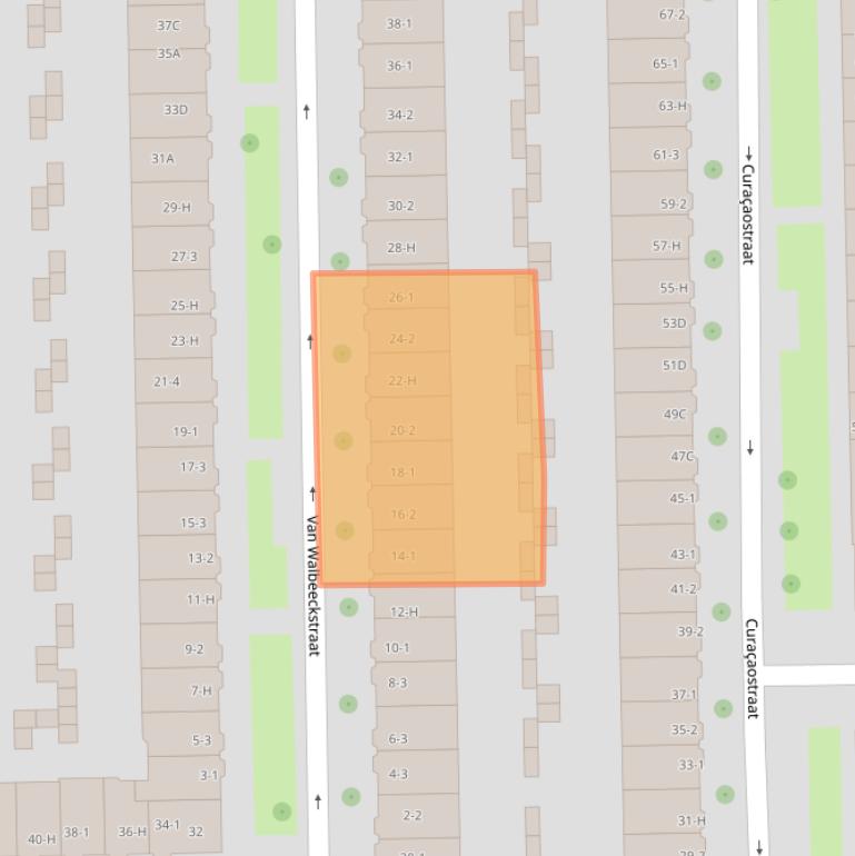 Kaart van postcodegebied 1058CR.