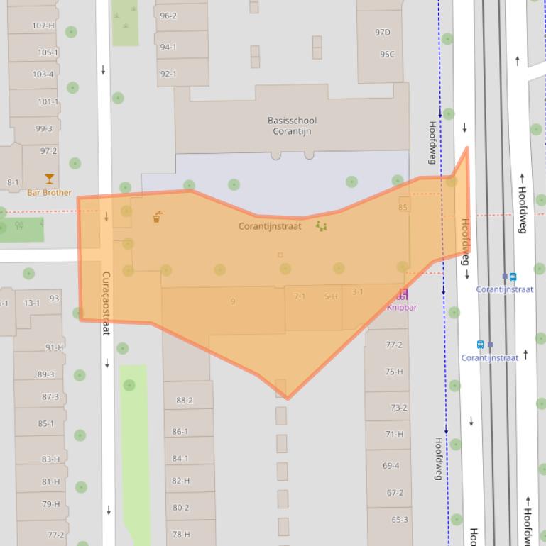 Kaart van postcodegebied 1058DA.