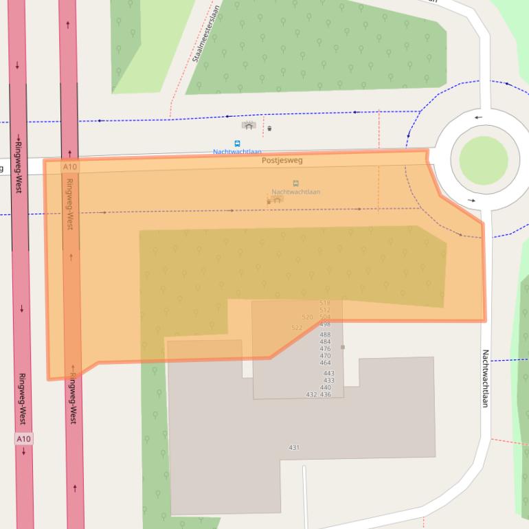 Kaart van postcodegebied 1058ET.