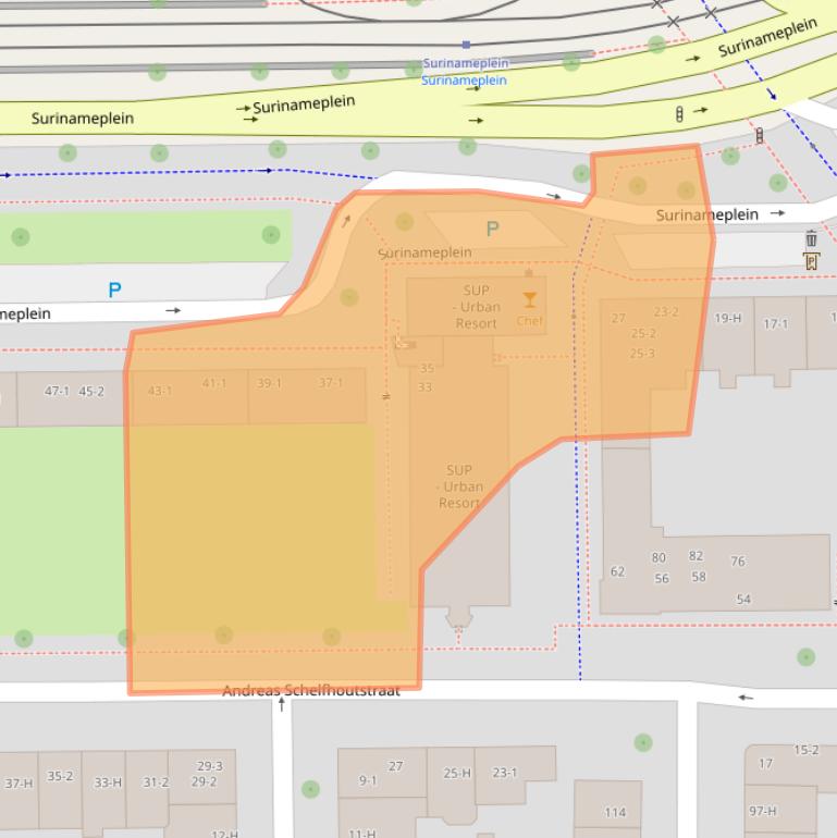 Kaart van postcodegebied 1058GM.