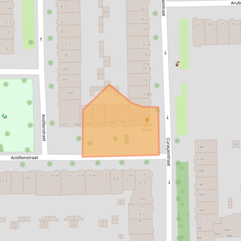 Kaart van postcodegebied 1058HA.