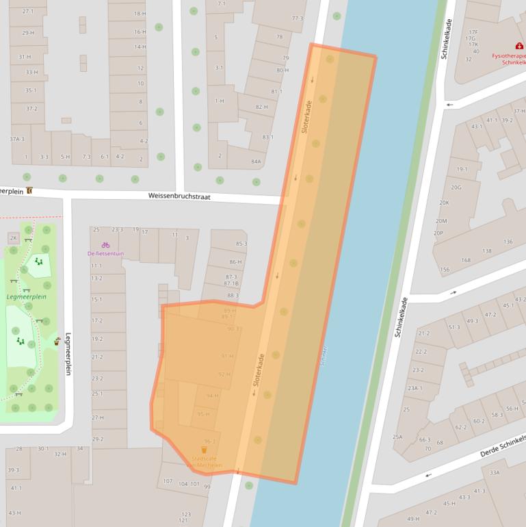 Kaart van postcodegebied 1058HK.