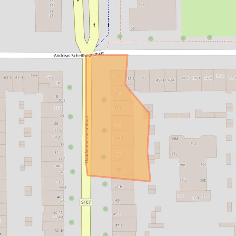 Kaart van postcodegebied 1058JN.