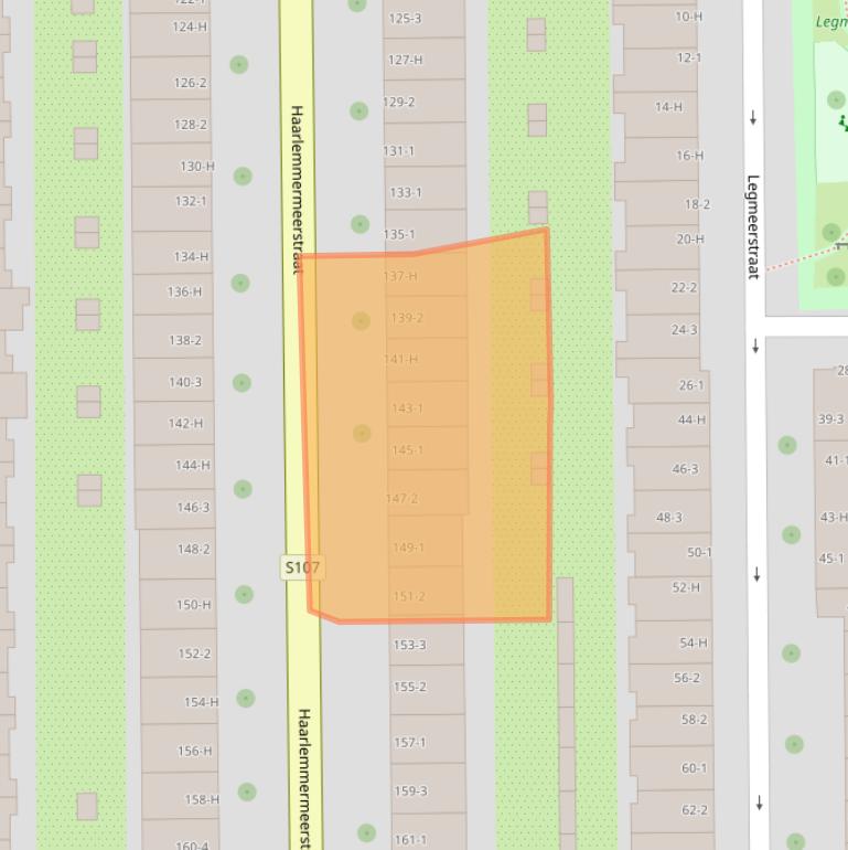 Kaart van postcodegebied 1058JX.