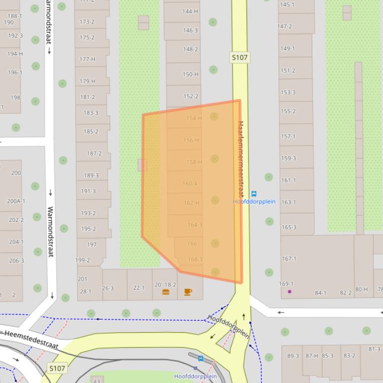 Kaart van postcodegebied 1058KK.