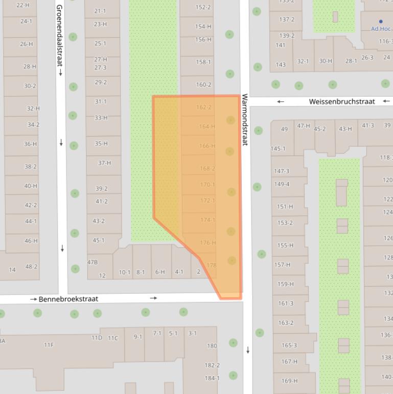 Kaart van postcodegebied 1058LB.