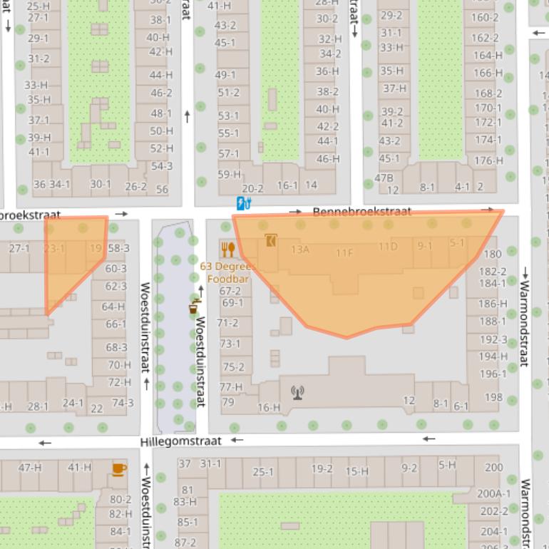 Kaart van postcodegebied 1058LJ.