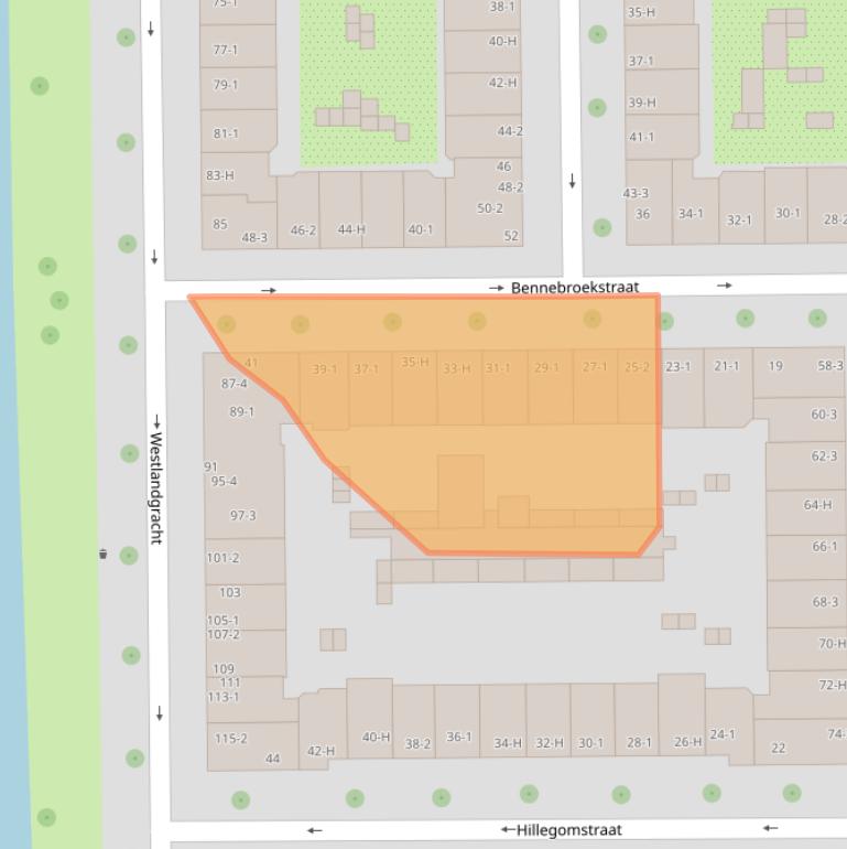Kaart van postcodegebied 1058LK.