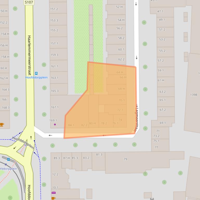 Kaart van postcodegebied 1058NH.
