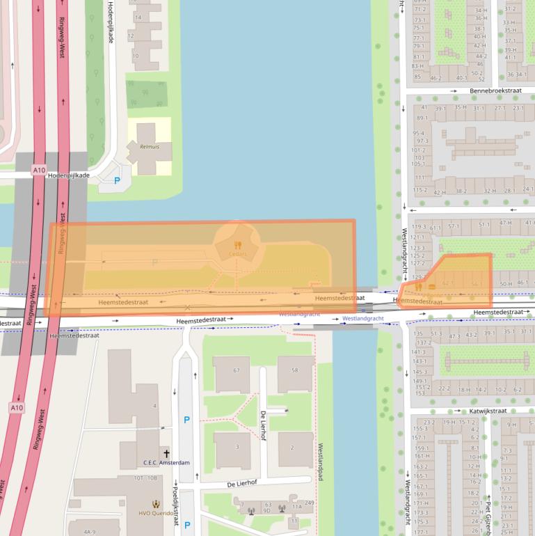 Kaart van postcodegebied 1058NP.