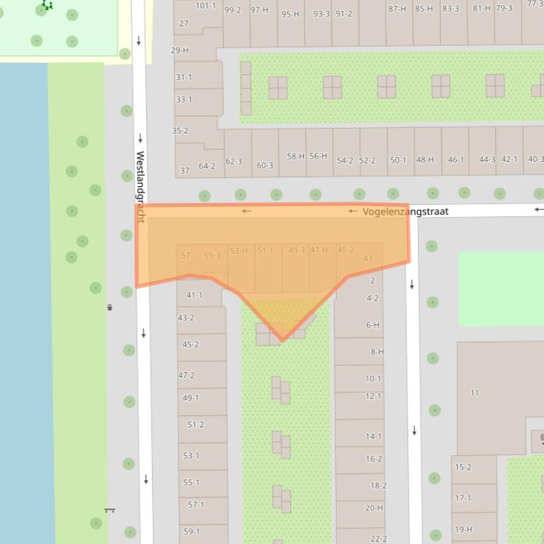 Kaart van postcodegebied 1058SP.