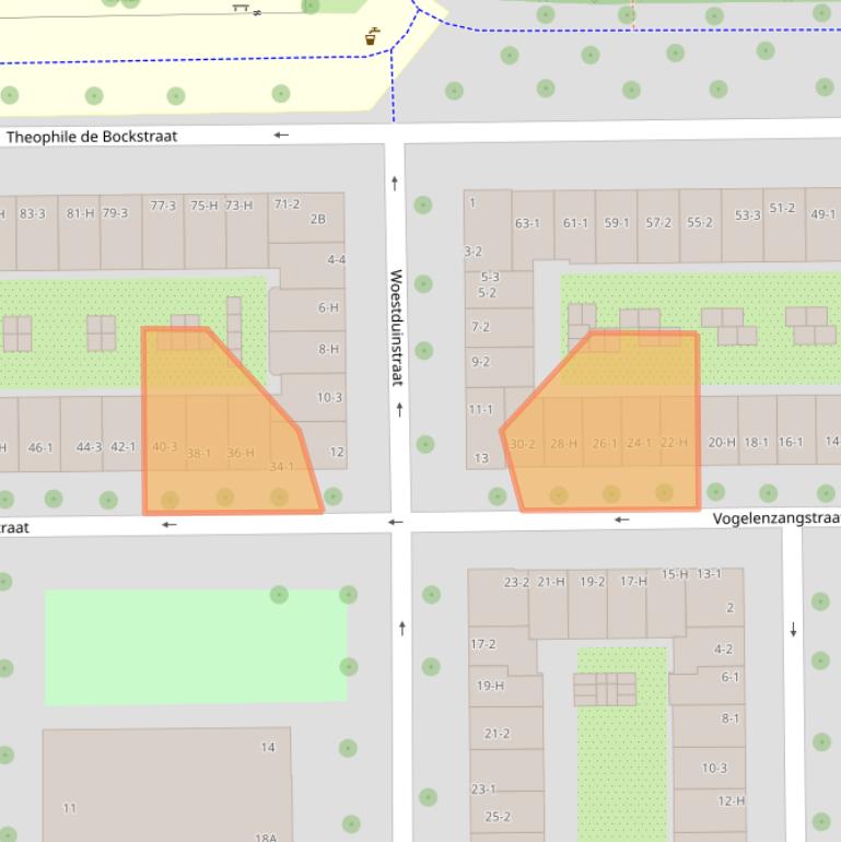 Kaart van postcodegebied 1058ST.