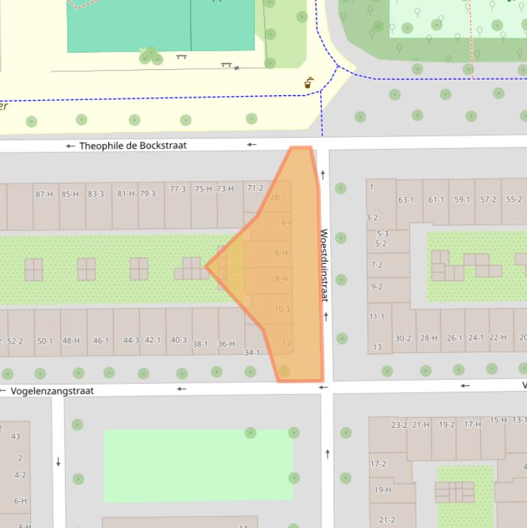 Kaart van postcodegebied 1058TD.