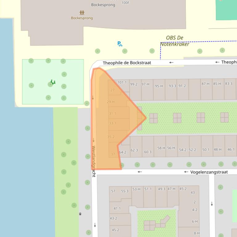 Kaart van postcodegebied 1058TK.