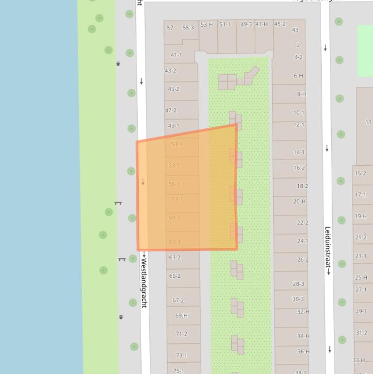 Kaart van postcodegebied 1058TM.