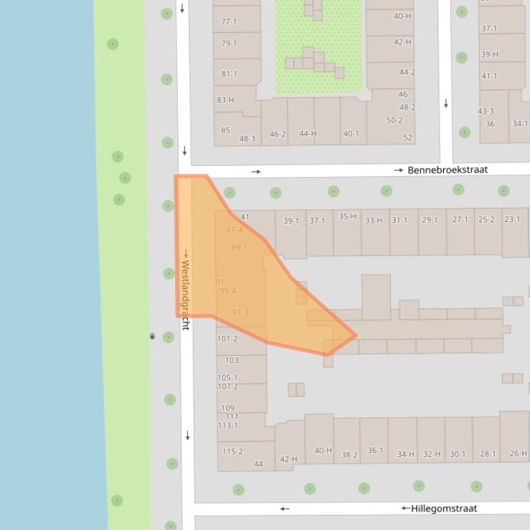 Kaart van postcodegebied 1058TR.