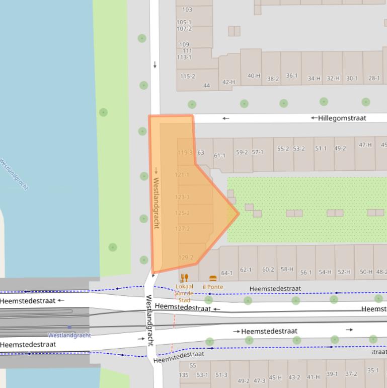 Kaart van postcodegebied 1058TT.
