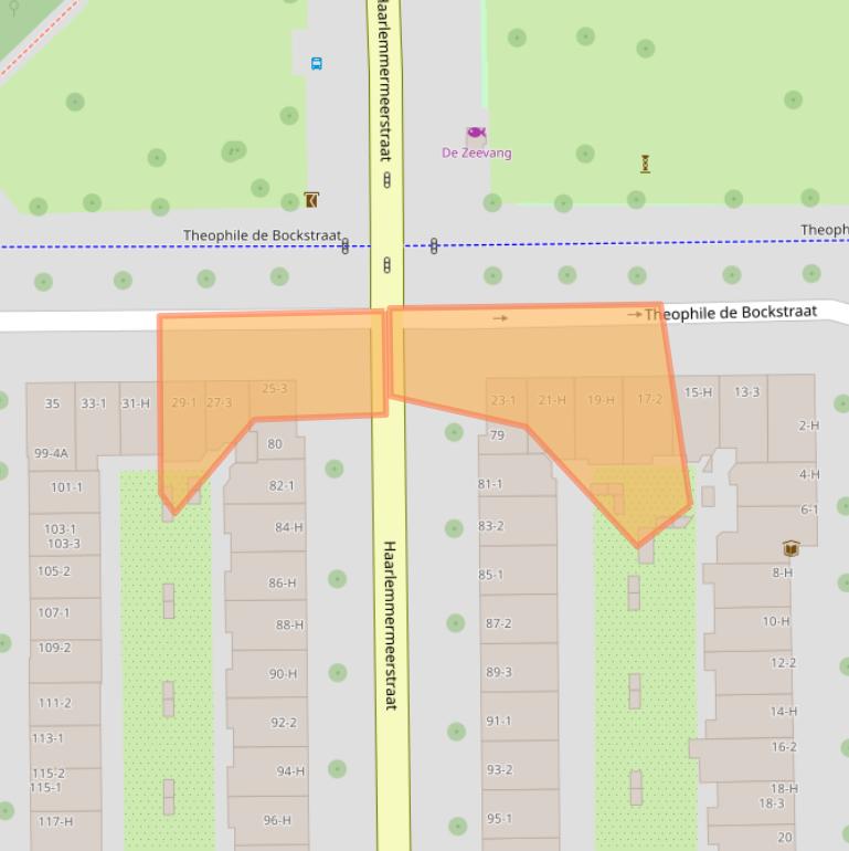 Kaart van postcodegebied 1058TW.