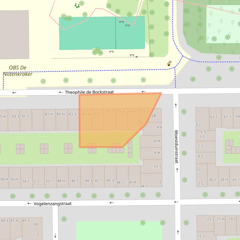Kaart van postcodegebied 1058VA.