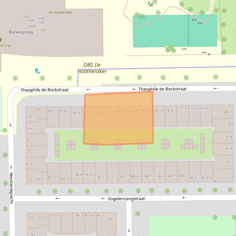 Kaart van postcodegebied 1058VB.