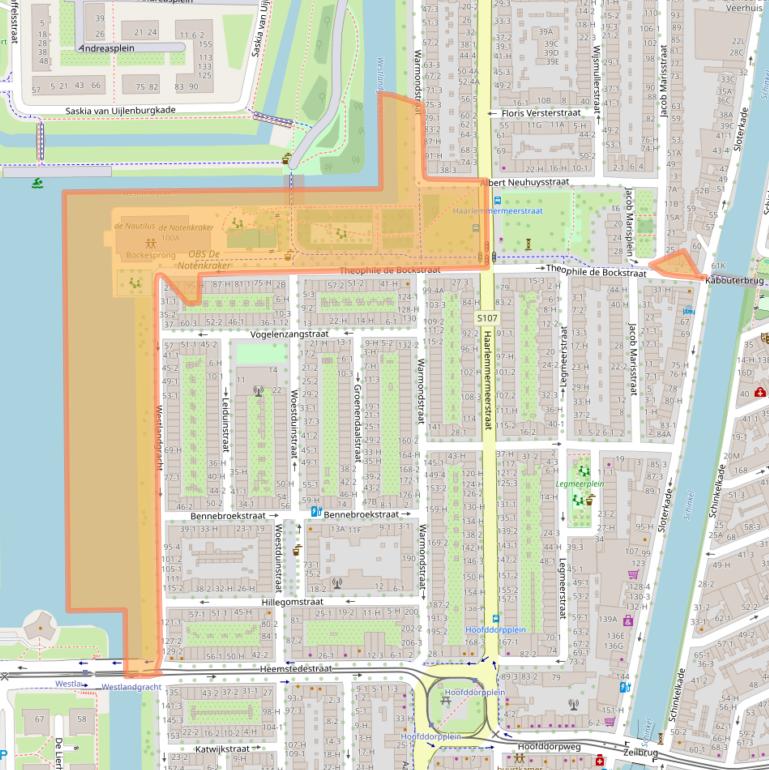 Kaart van postcodegebied 1058VC.