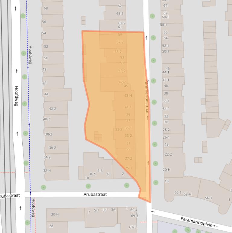 Kaart van postcodegebied 1058VG.