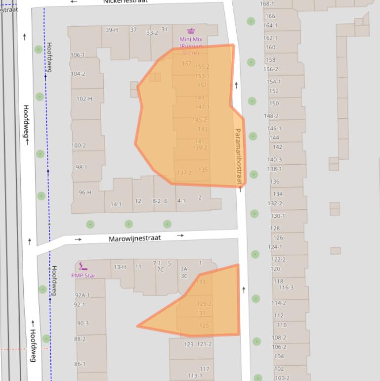Kaart van postcodegebied 1058VK.