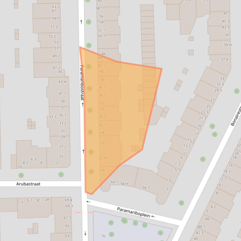 Kaart van postcodegebied 1058VL.