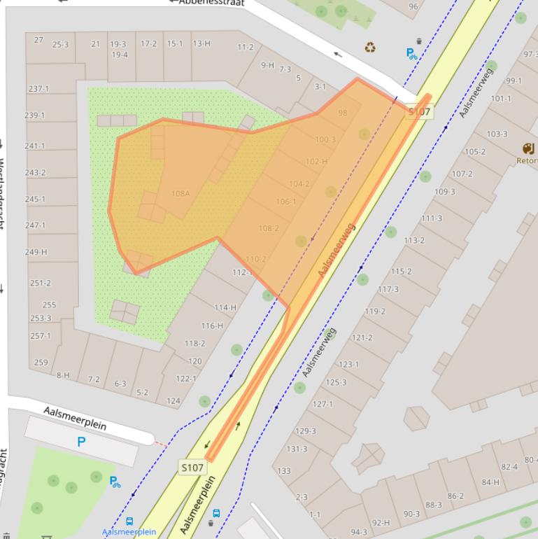 Kaart van postcodegebied 1059AP.