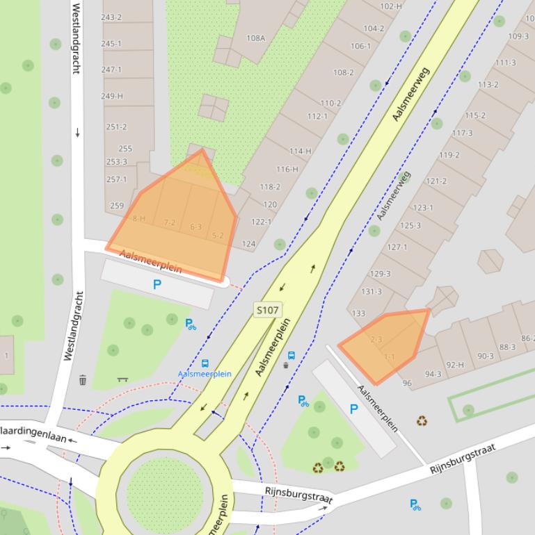 Kaart van postcodegebied 1059AS.