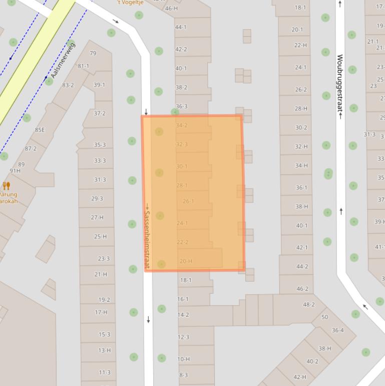 Kaart van postcodegebied 1059BH.