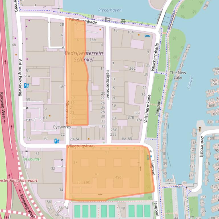 Kaart van postcodegebied 1059CH.