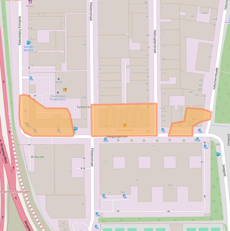 Kaart van postcodegebied 1059CL.