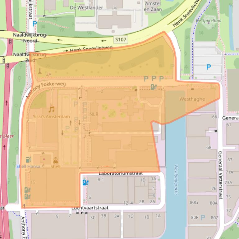 Kaart van postcodegebied 1059CM.
