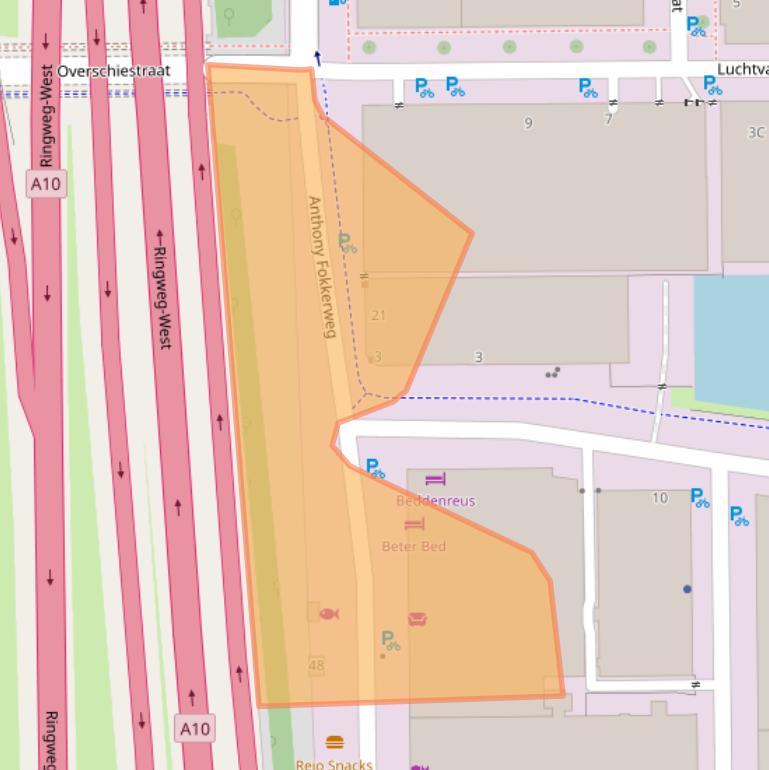 Kaart van postcodegebied 1059CN.