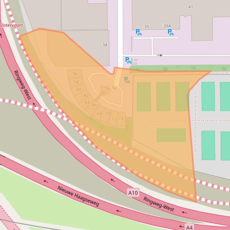 Kaart van postcodegebied 1059CR.