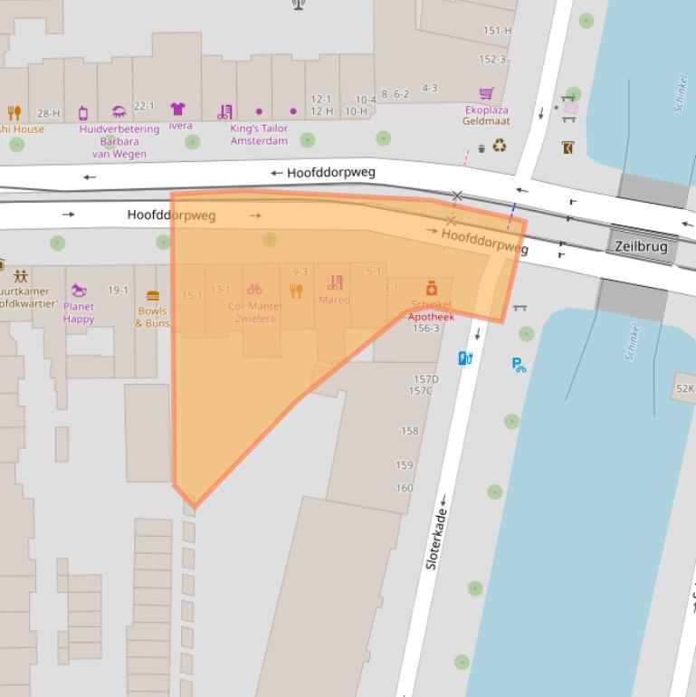 Kaart van postcodegebied 1059CS.