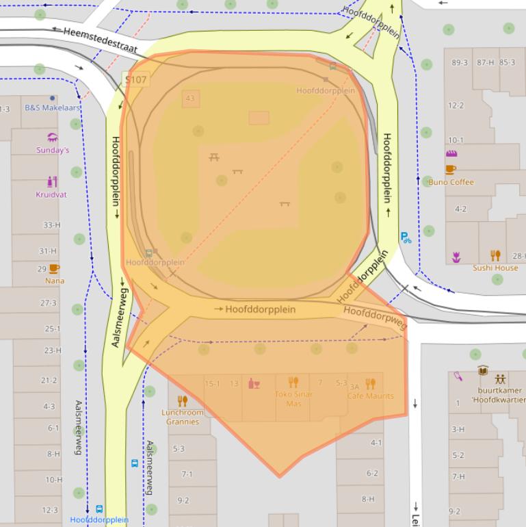 Kaart van postcodegebied 1059CV.