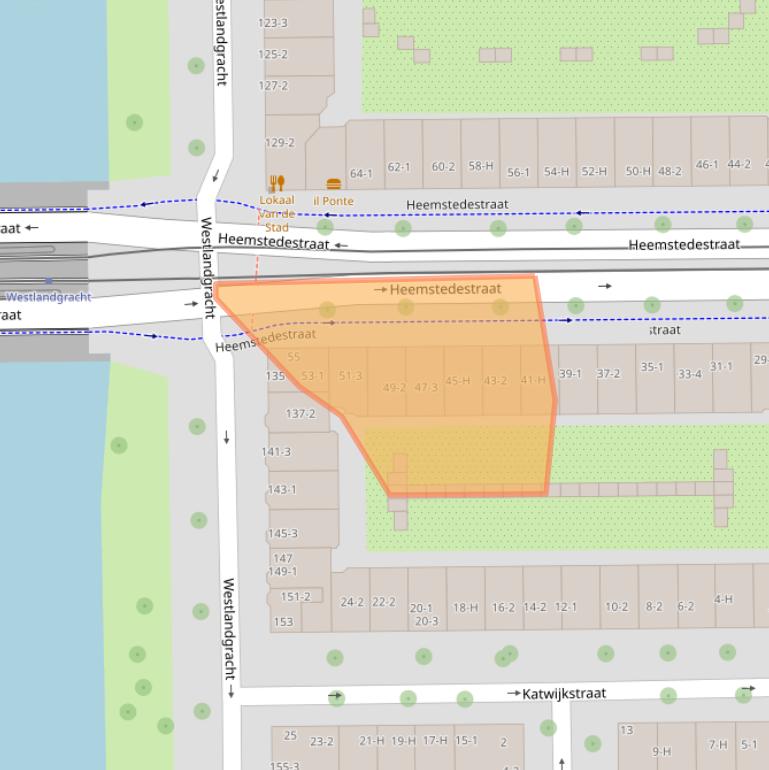 Kaart van postcodegebied 1059EA.