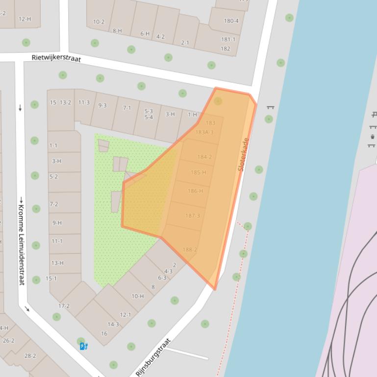 Kaart van postcodegebied 1059EC.