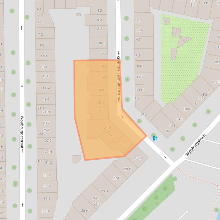 Kaart van postcodegebied 1059EN.