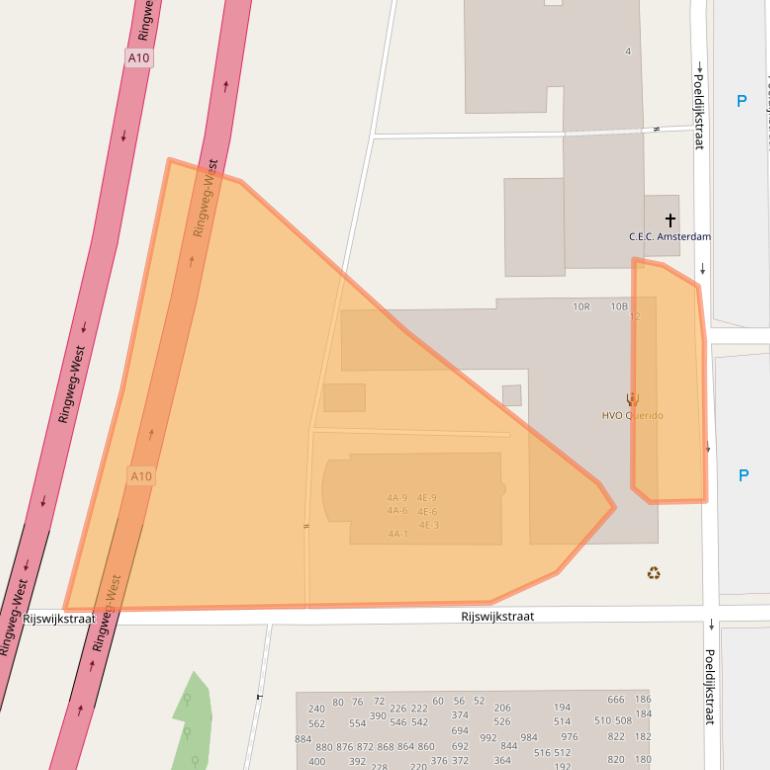 Kaart van postcodegebied 1059GK.