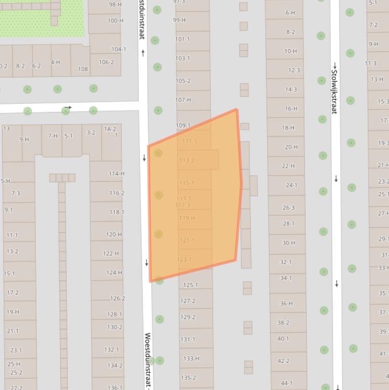 Kaart van postcodegebied 1059SR.